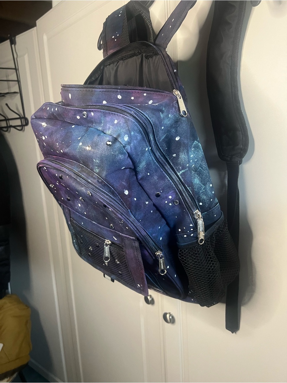 Hand Painted Galaxy Rhinestone Backpack - Picture 14 of 16